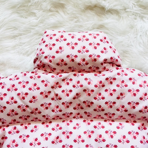 New! HILL HOUSE The Violet Floral Ruffle Sleeve Puffer Jacket - Picture 11 of 15